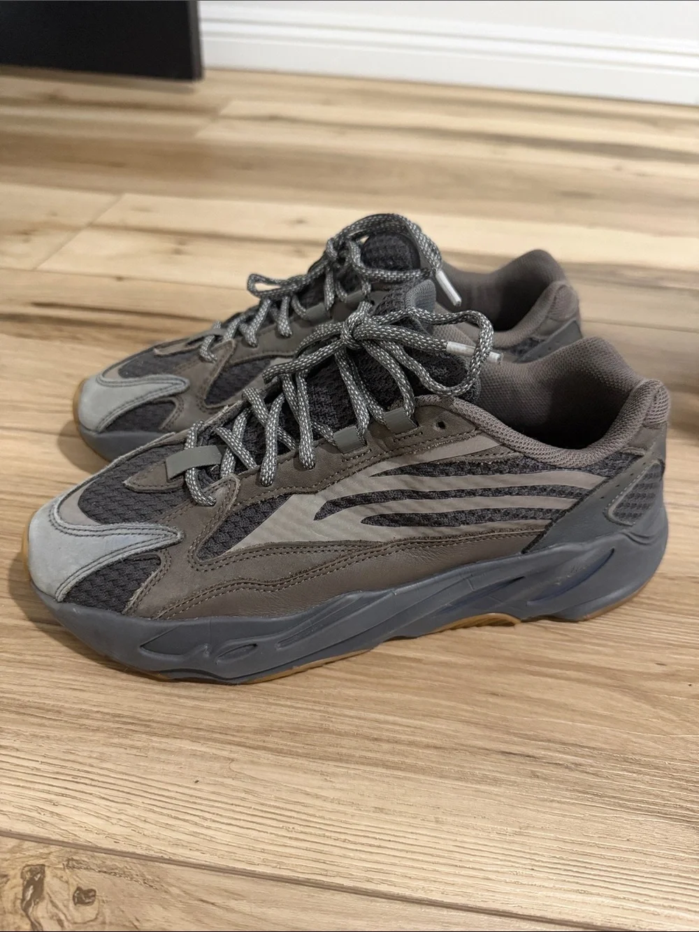 Yeezy Ortholite Adidas Athletic Low-Top Sneakers in Dark Gray